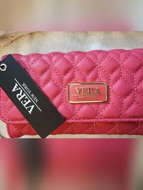 Quilted Pink Wallet Clutch